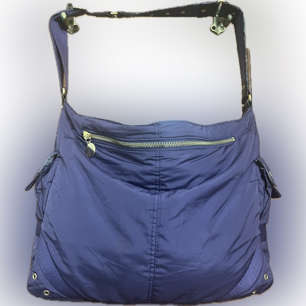 STELLA MCCARTNEY x LESPORTSAC CYBER GRAPE PURPLE POLYESTER LARGE MESSENGER BAG
